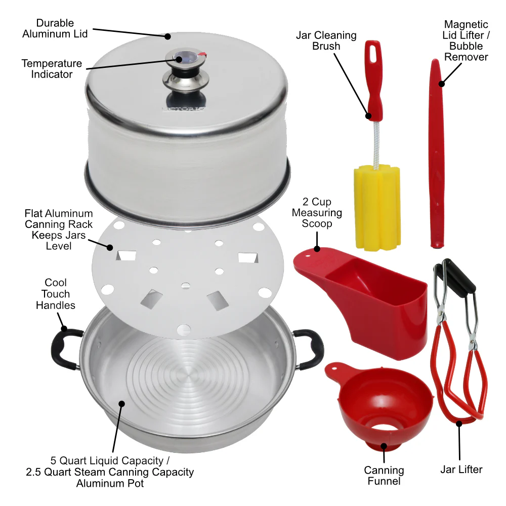 Fruitsaver Aluminum Steam Canner with Tools - Image 5