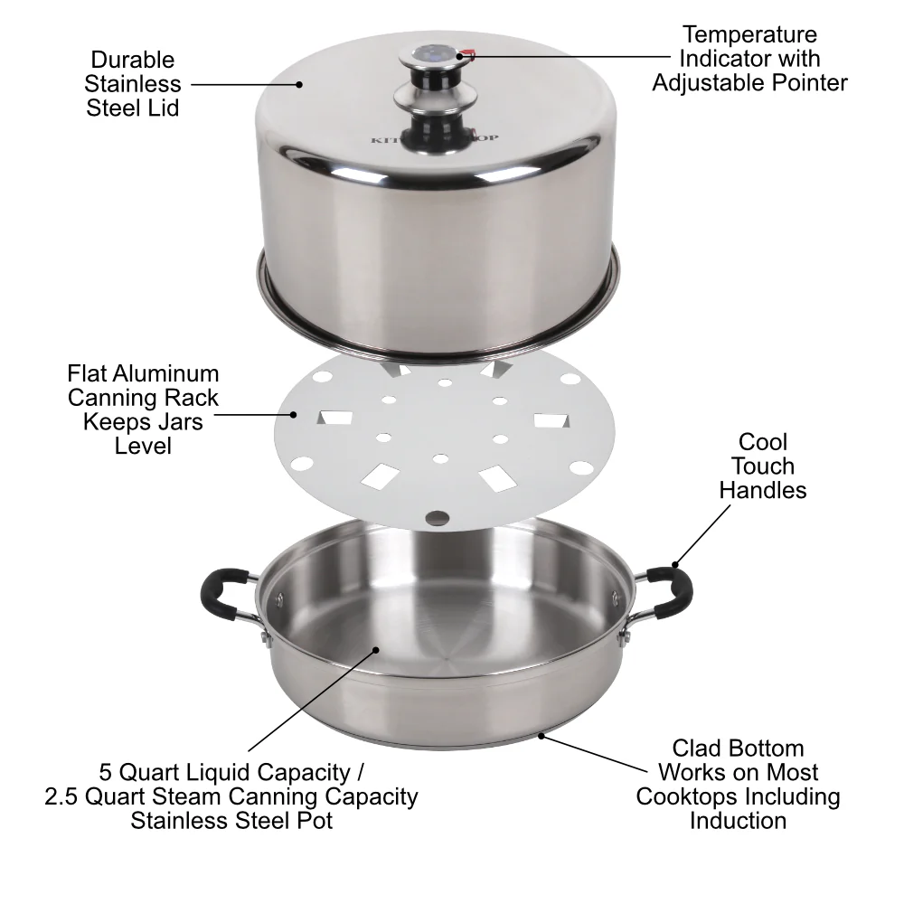 Kitchen Crop Stainless Steel Steam Canner - Image 6